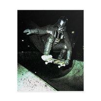 Skateboarding Darth Vader Rolled Poster - Ollie To The Darkside