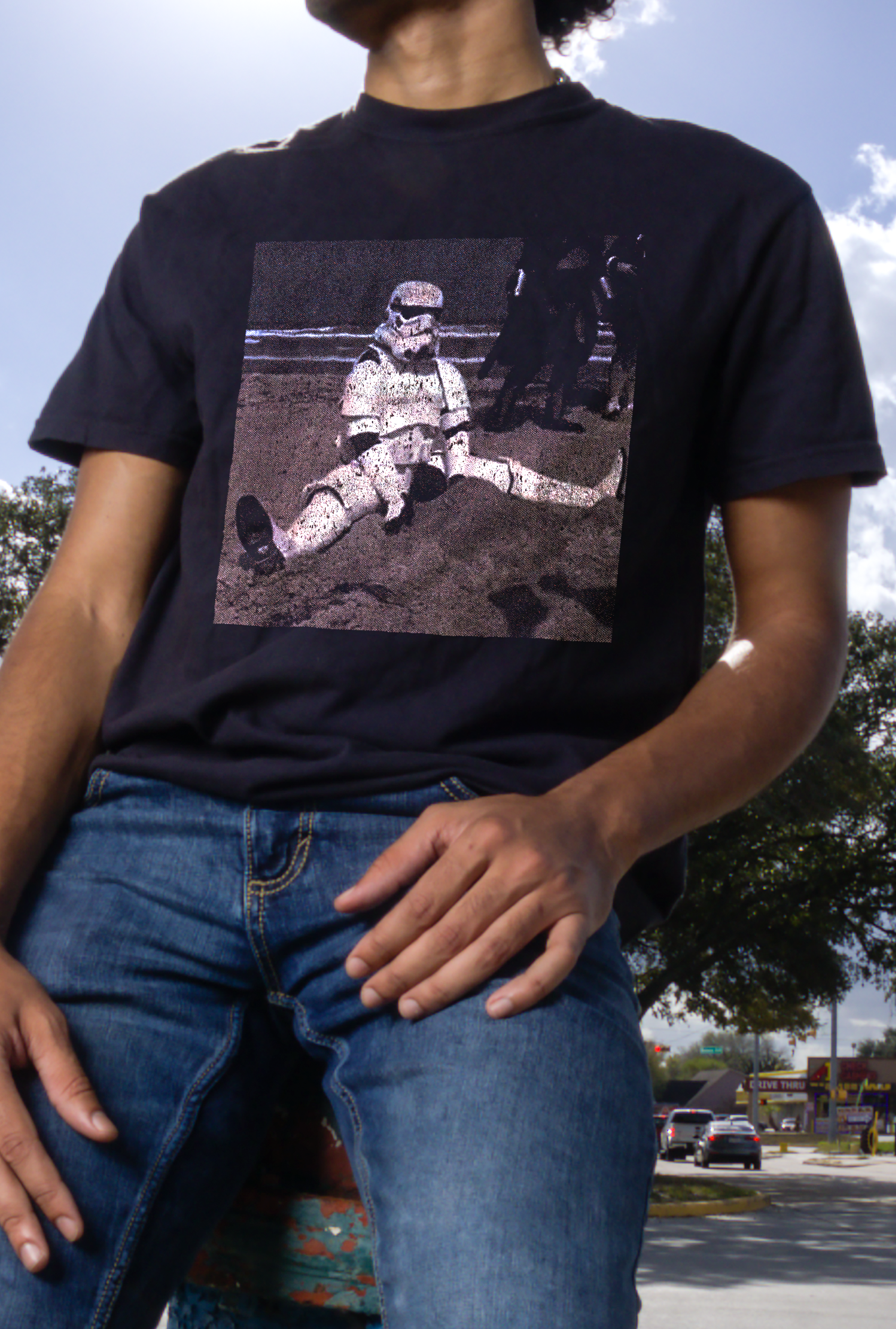 "Stormtrooper Playing On The Beach" T-Shirt